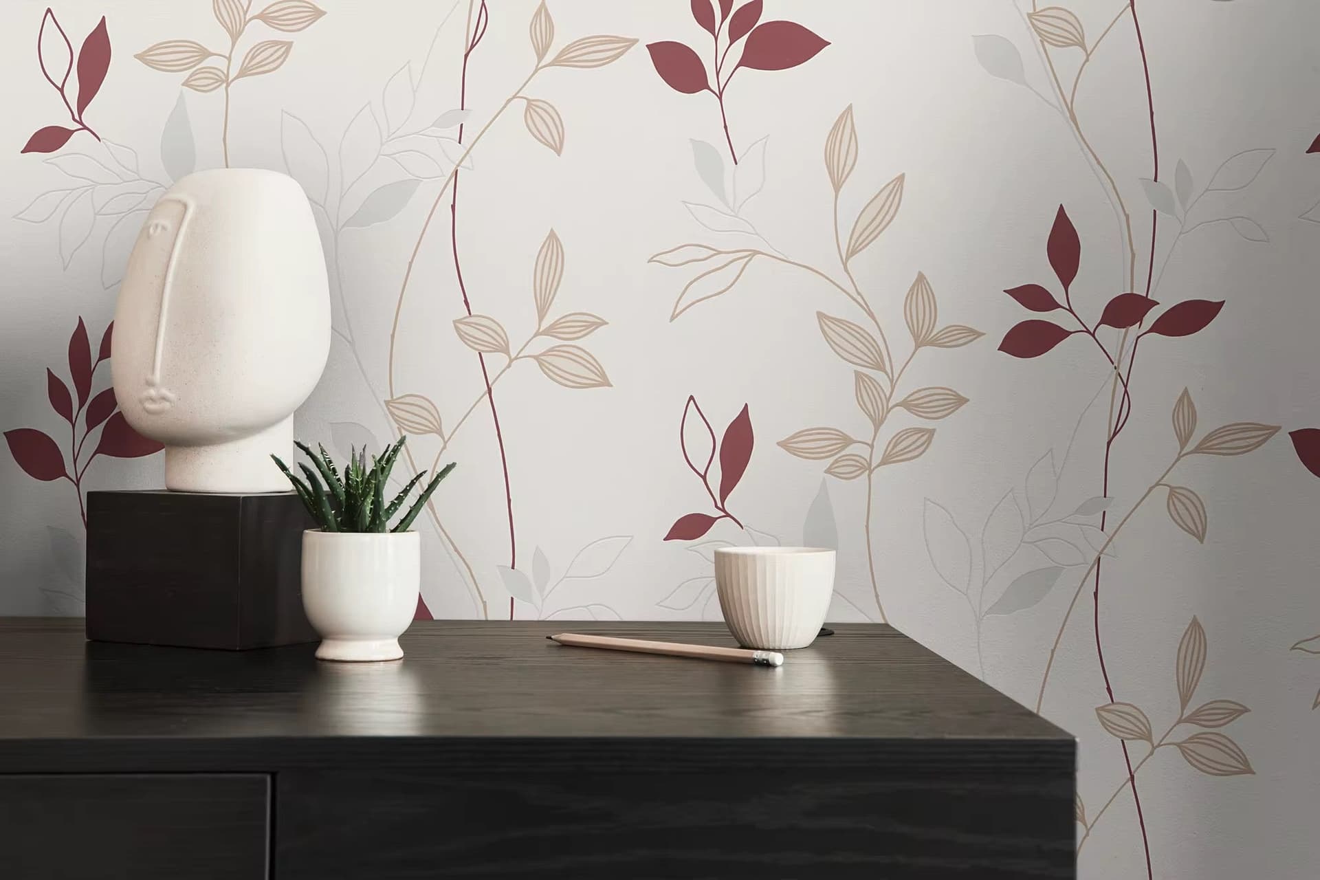 Crimson Petal floral designer wallpaper
